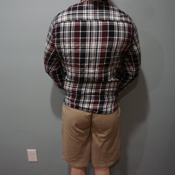 Striped Shirt with Dark Red/White/Back - Picture 2 of 2